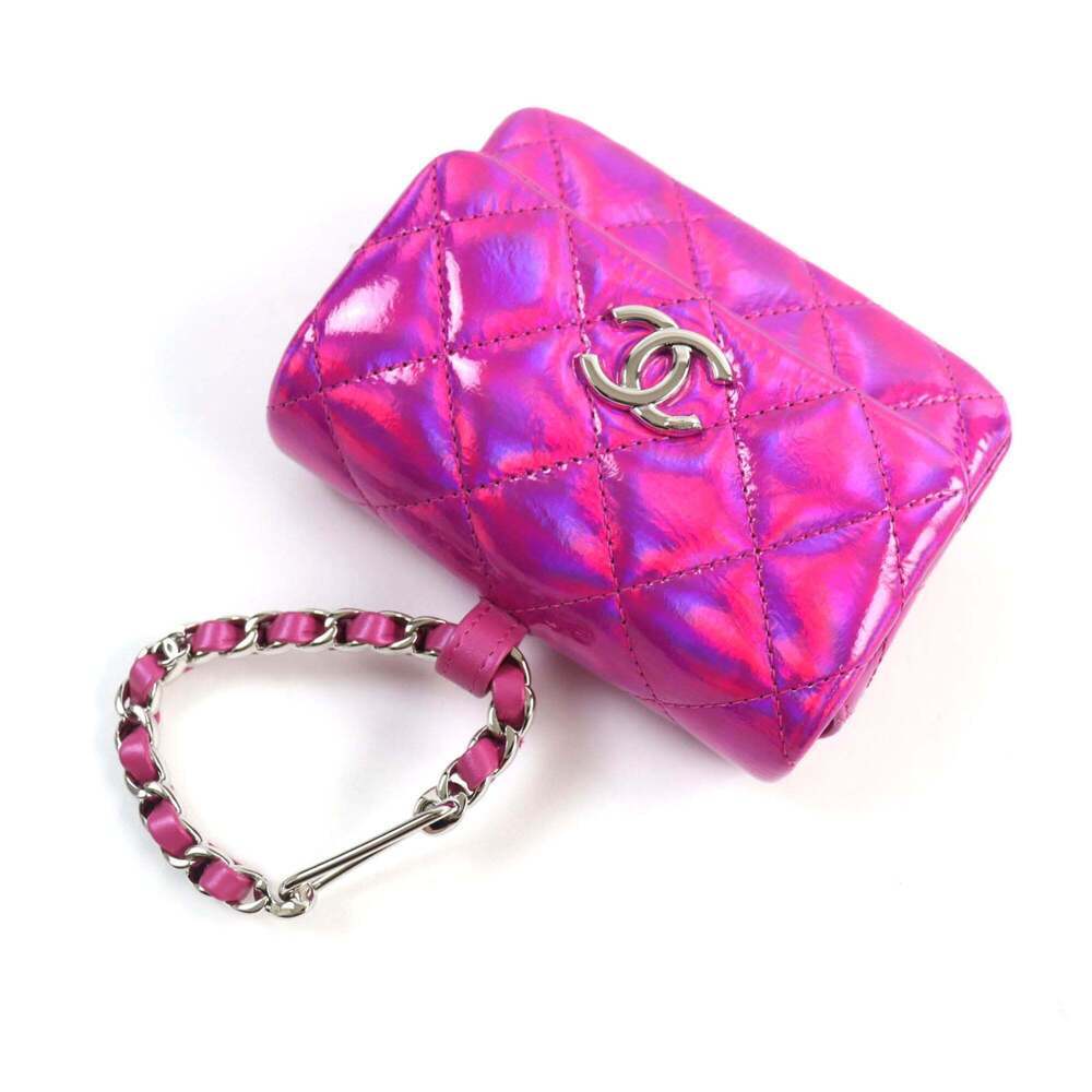 CHANEL Pink Logo Pouch - Picture 8 of 15